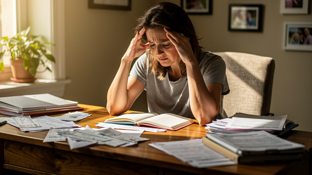 Woman showing signs of chronic fatigue
