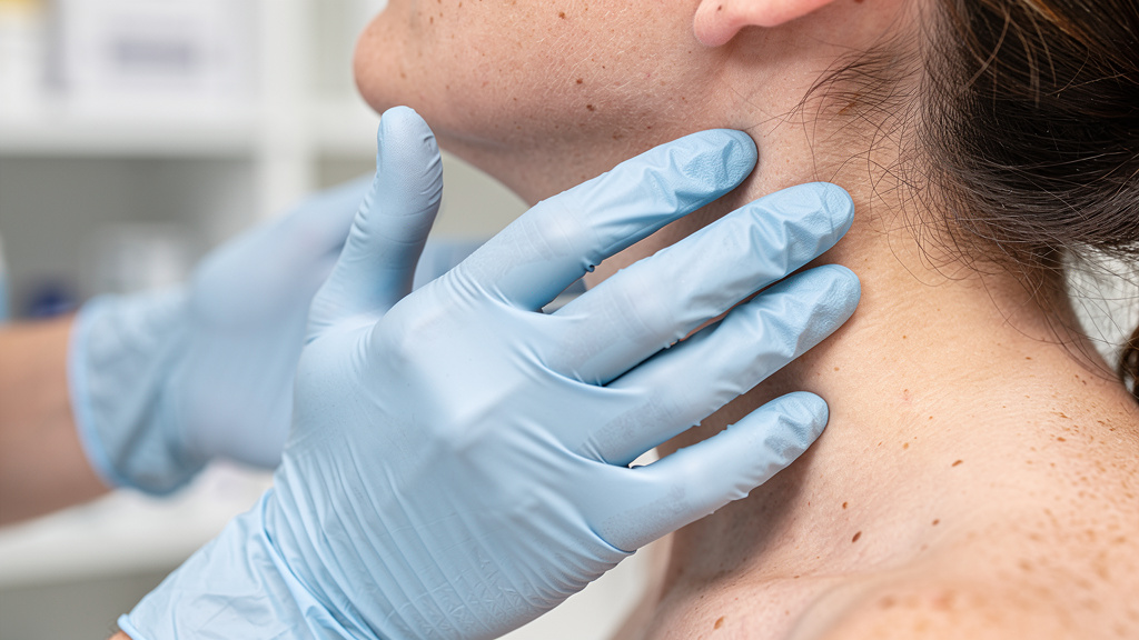 Medical examination of thyroid gland