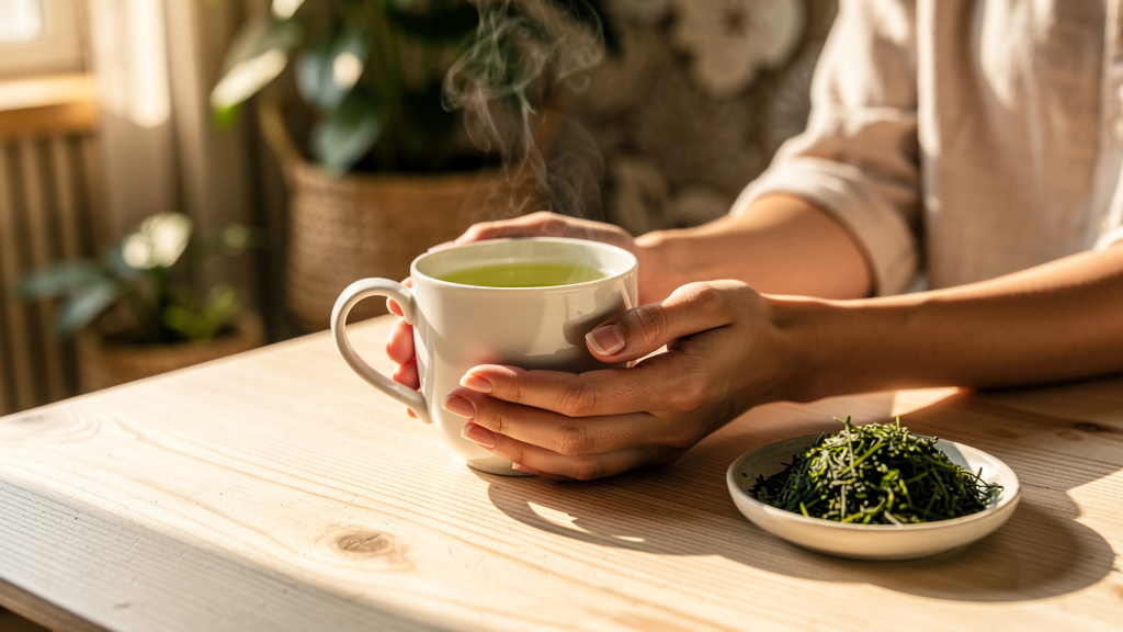 Morning green tea ritual for immune support