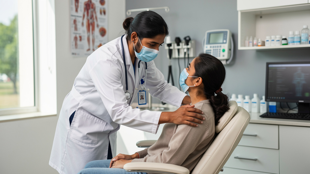 Doctor providing professional consultation to patient in clinic